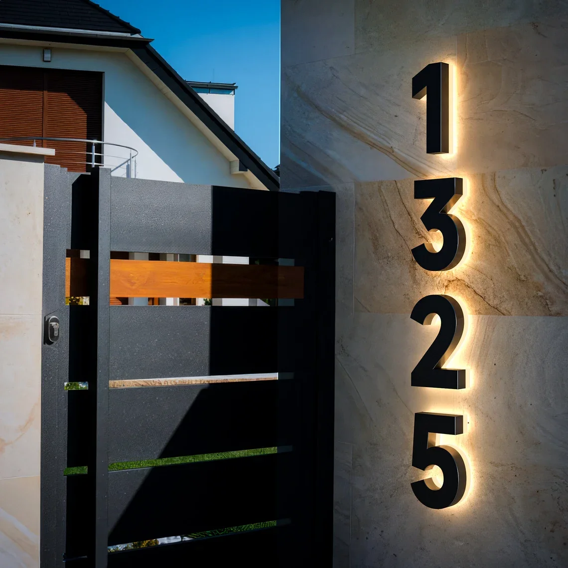 Illuminated Address Number Signs LED Metal 3D Backlit House Numbers Modern Homes Perfect Hotels Resort door address sign,metal house plates,sign display