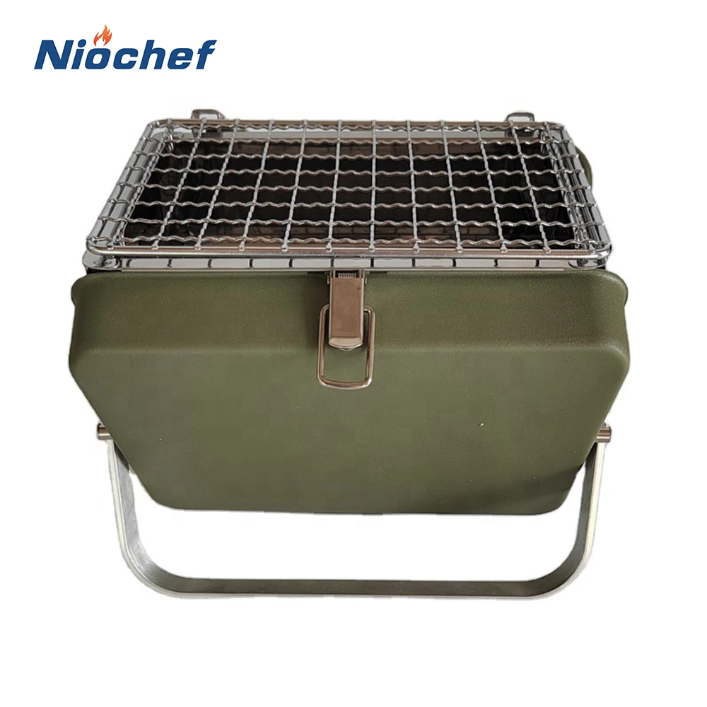 RéCHaud Pliable Portable En Acier Inoxydable - 22x16x12 Cm, 400g - Pour Camping, Pique-nique, Cuisson En Plein Air