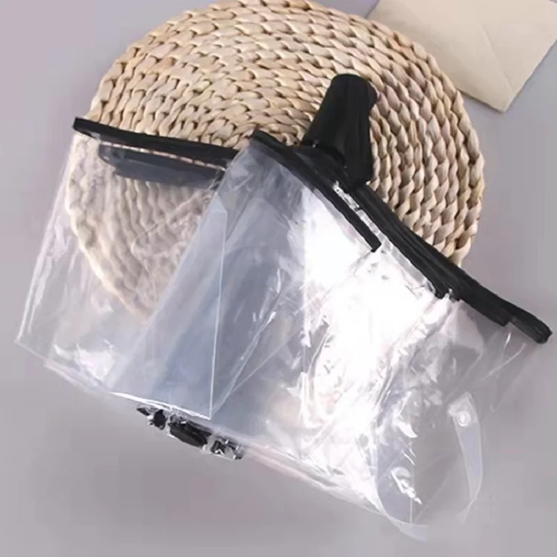 Transparent Windproof Automatic Folding Umbrella, Unisex Outdoor Travel Business Simple Portable Car Sun Umbrella