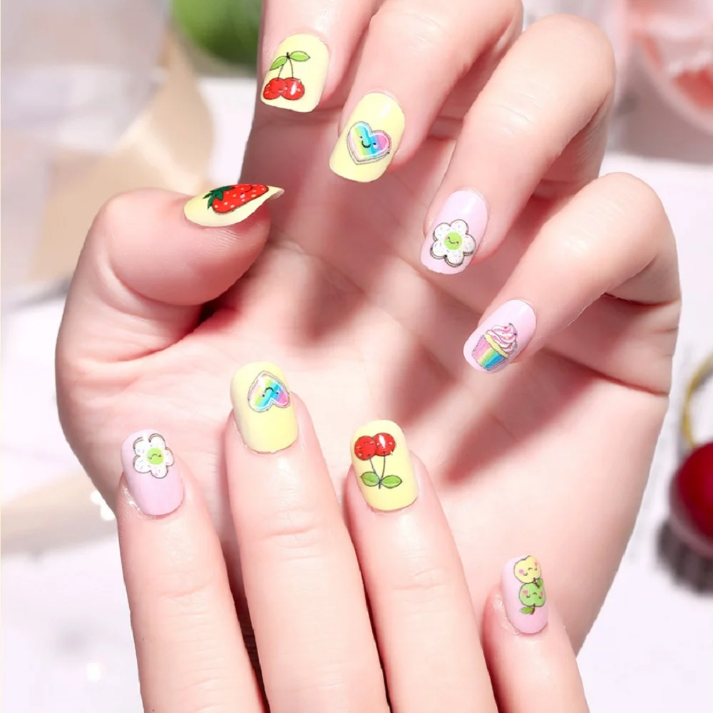 NAIL ART FOR KIDS EASY PRESS ON NAILS FOR KIDS - YouTube