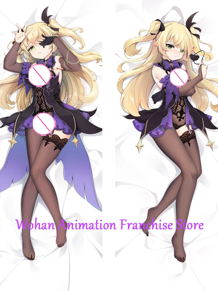 

Dakimakura Anime Pillow Cover Genshin Fischl Halloween Christmas Decoration Double-sided Print Life-size