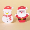 2PC Silicone Teether Baby Santa Teether Children Christmas Gift BPA Free Silicone Children's Products Children Teether 6