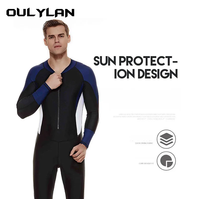 OULYLAN Swim Suit 5XL Diving Suit Full Body For Men Wetsuit Surfing Swimsuits Surf Male sun protection Swimming Suit