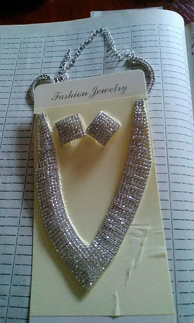 Luxury Crystal Bridal Wedding Jewelry Set photo review