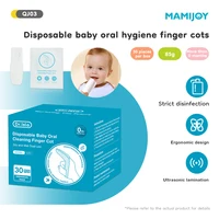 MAMIJOY 2025 NEW Disposable Baby Oral Hygiene Finger Cots 30/60/90/120PCS Dry＆wet dual-purpose Anti-slip Newborn＆Baby Swab QJ03