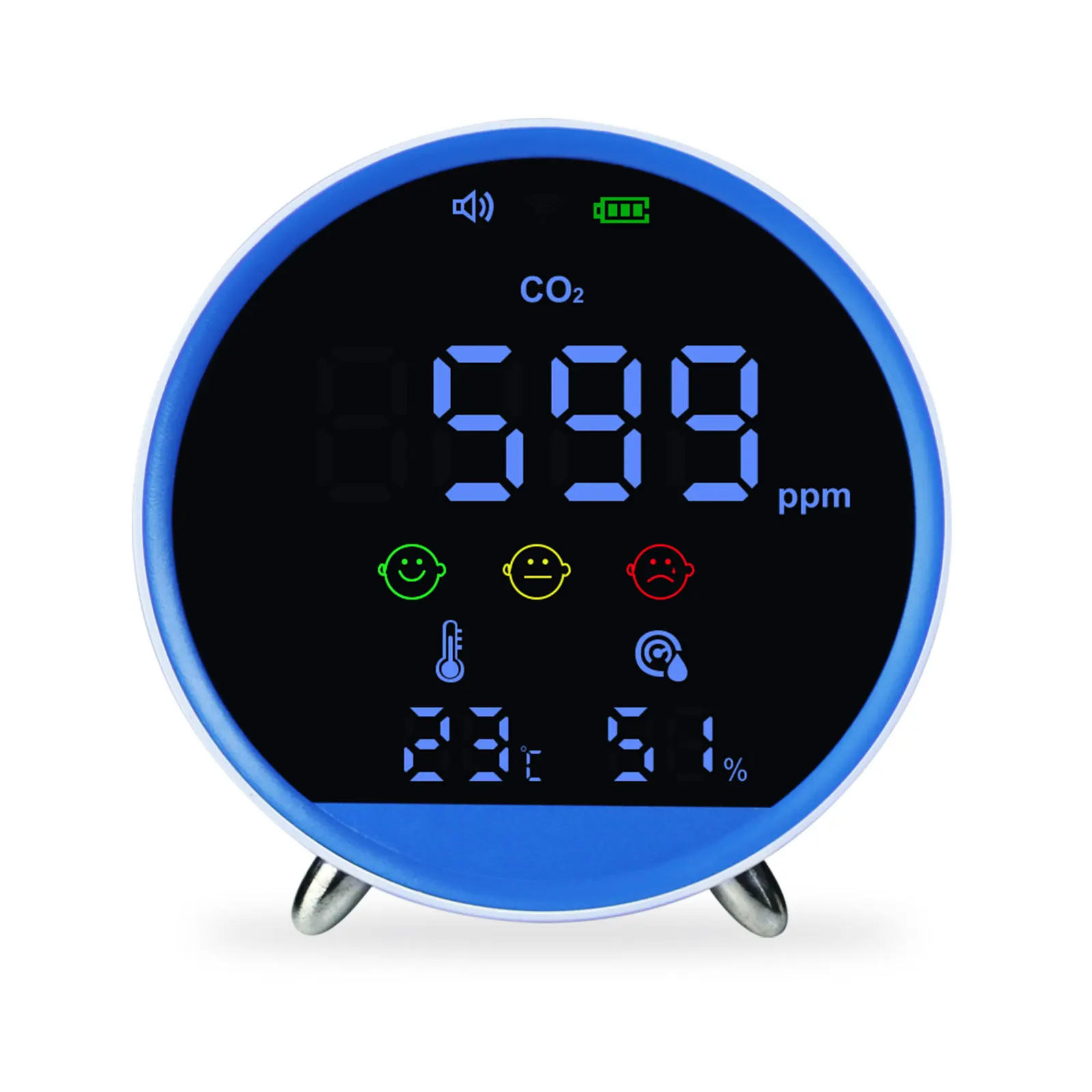 

Монитор углекислого газа, измеритель качества воздуха в помещении, измеритель температуры и влажности, цветной дисплей с датчиком NDIR 400 ~ 5000PPM