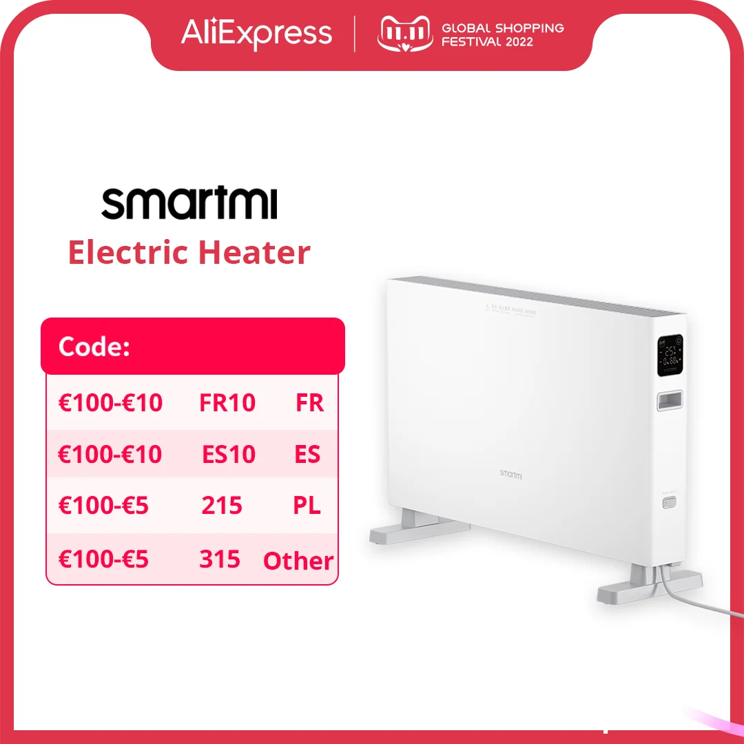 Smartmi Intelligent Convector Heater 1s 2200w Swift Heating 1015m2