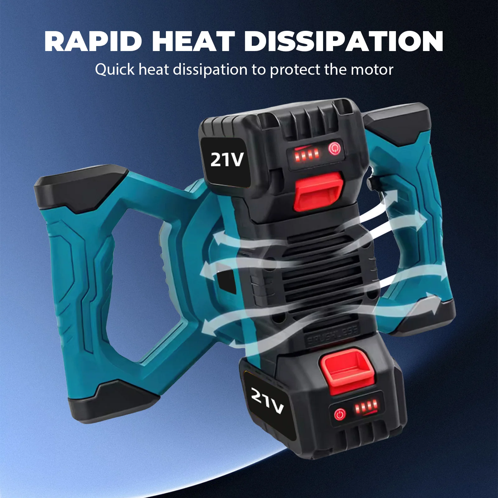 OWJHE6 Geschwindigkeit Elektrische Farbe Beton Mixer Bürstenlosen Handheld Paddle Mixer Einstellbare Elektrische Mischstab Für makita 18v batterie – Detail 10