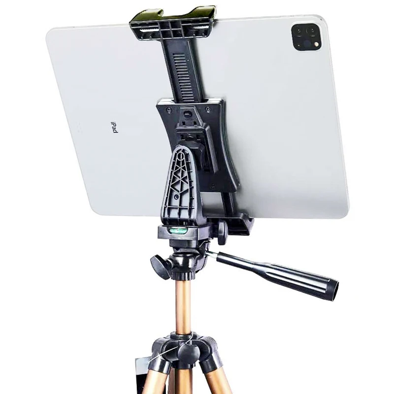Universal Tablet Telefone Tripé Mount Tilt Ajustar 360 ° Rotating Stand Holder Clip para Ipad Mini Air Pro 12.9 Xiaomi Huawei Pad Vlog - Imagem 6