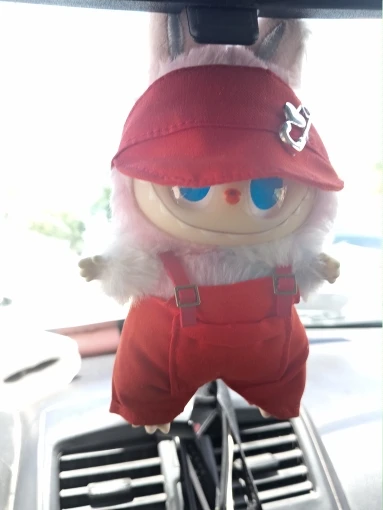 Labubu V1/V2 Doll Clothes: Strap Pants & Skirt Overalls Set with Accessories photo review