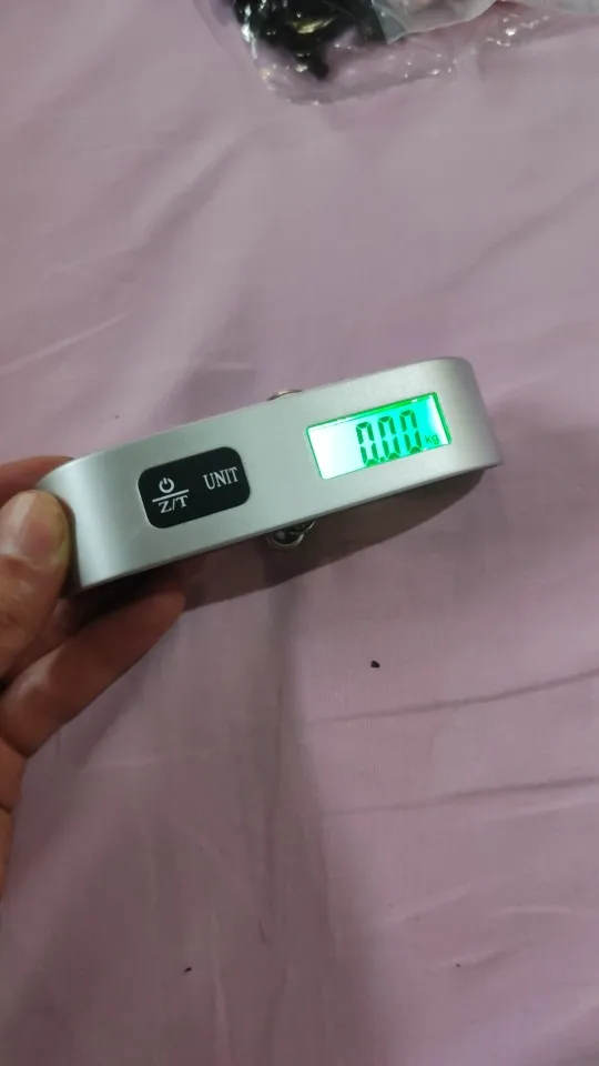 Silver Portable Luggage Scale