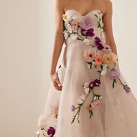 قال شارون-فساتين سهرة نسائية ، على شكل خط ، أنيقة ، زهور ثلاثية الأبعاد ، عربية ، فساتين رسمية ، حفل زفاف ، حبيبته ميدي ، SS334 1