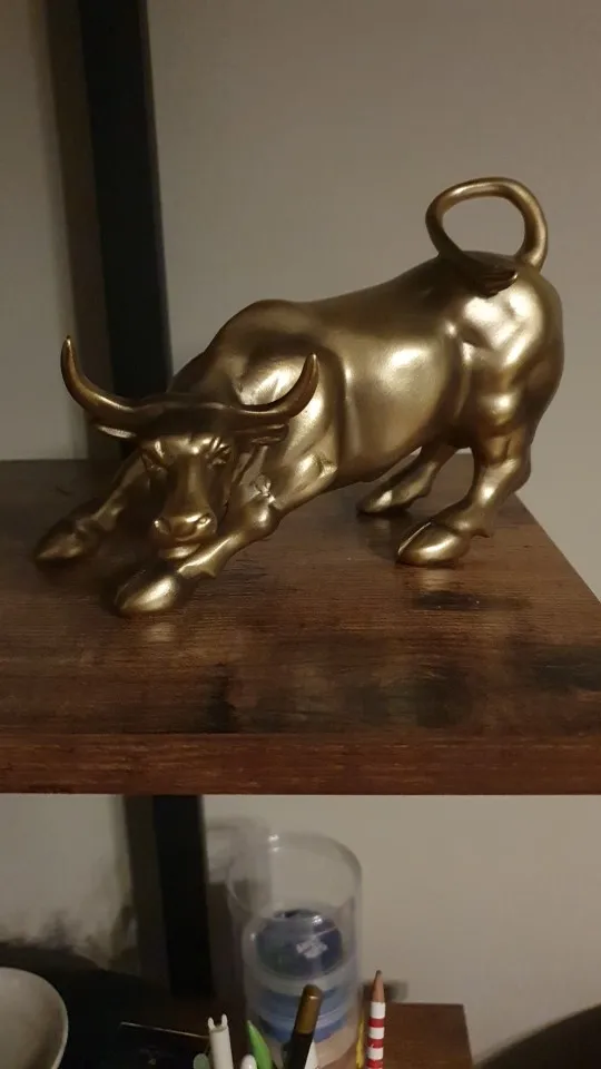 Golden Wall Street Bull: Feng Shui Art for Home or Office photo review