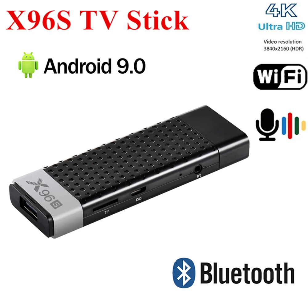 Smart TV BOX X96S X96 Stick 4K TV Stick Mini Android 9 4GB 32GB Amlogic S905Y2 Quad Core Wifi BT 1080P 4K TV Dongle