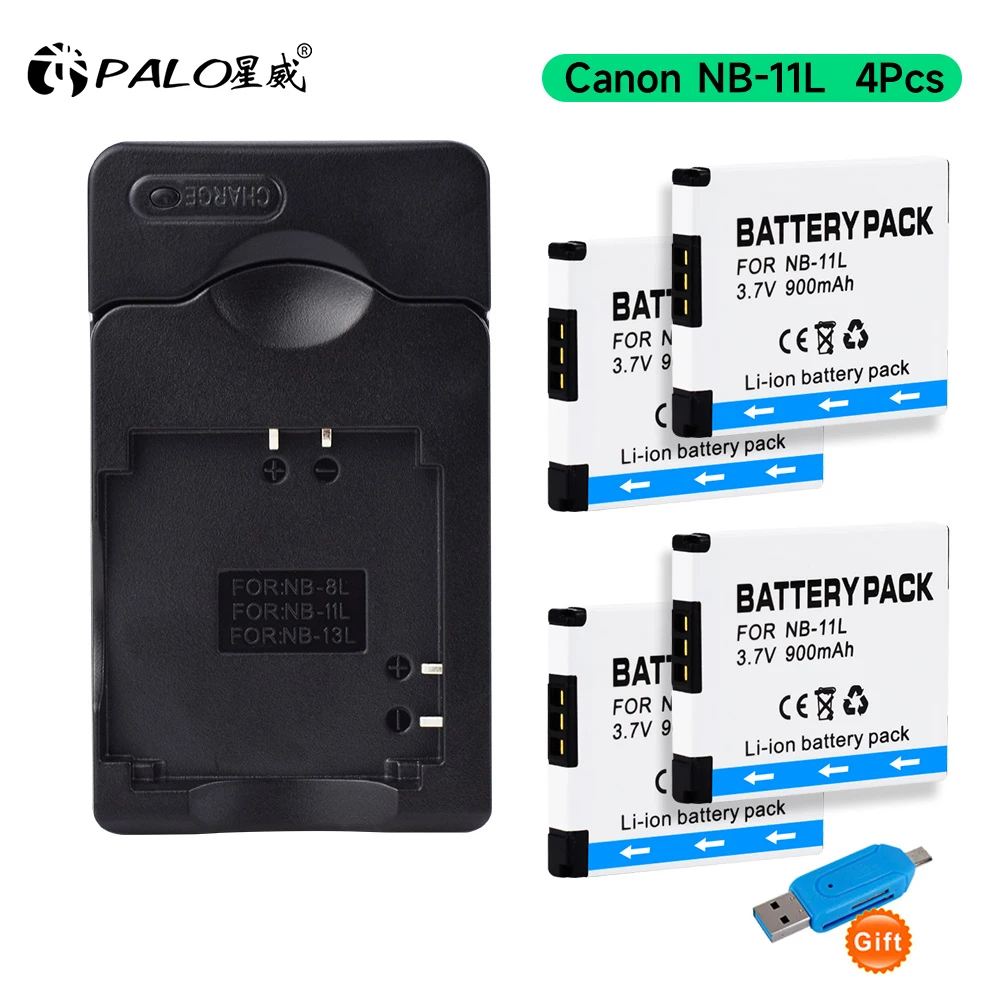 1-4 Pz 900Mah Nb-11L Nb 11L Batteria Per Canon Powershot A2600 A3400 A3500 A4000Is Ixus 125 132 140 240 245 265 155 Hs Fotocamera