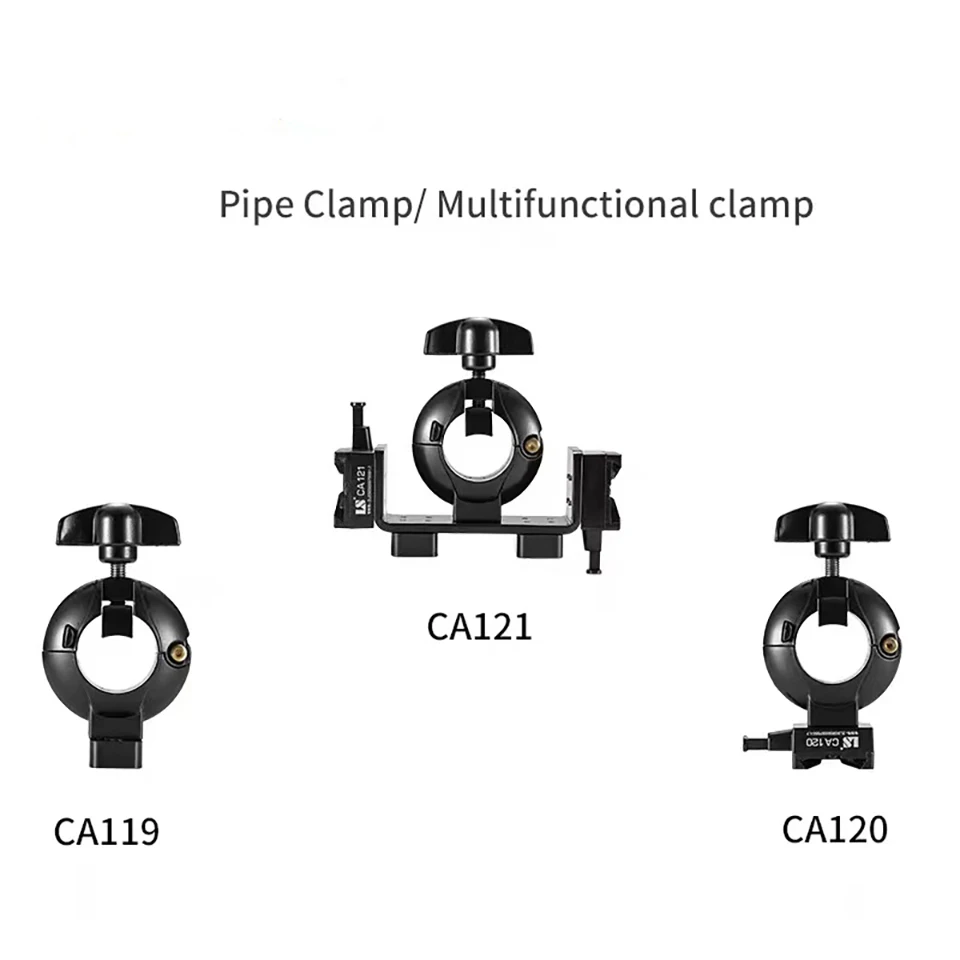 LS CA119/CA120/CA121 Light Stand Tube Clamp Light Stand Clamp to Secure V-mount Battery SLR Monitor