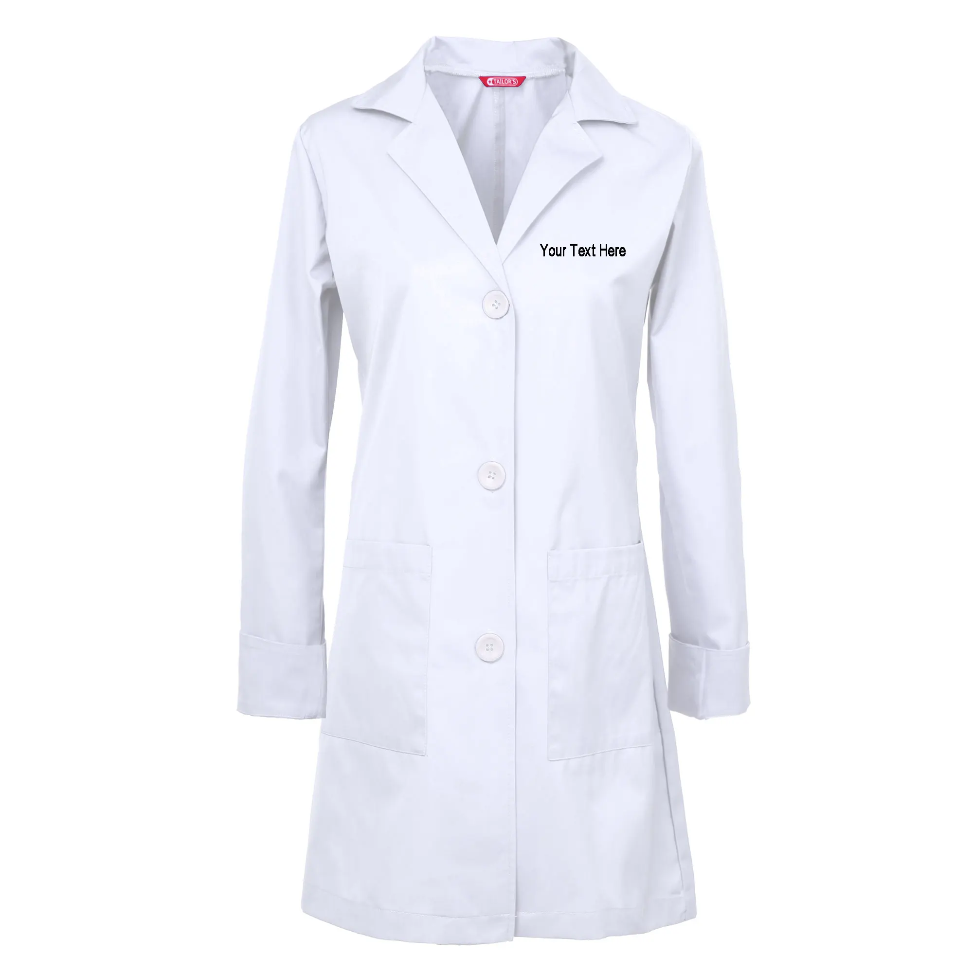 Women's Embroidered Lab Coat Personalized with your Text