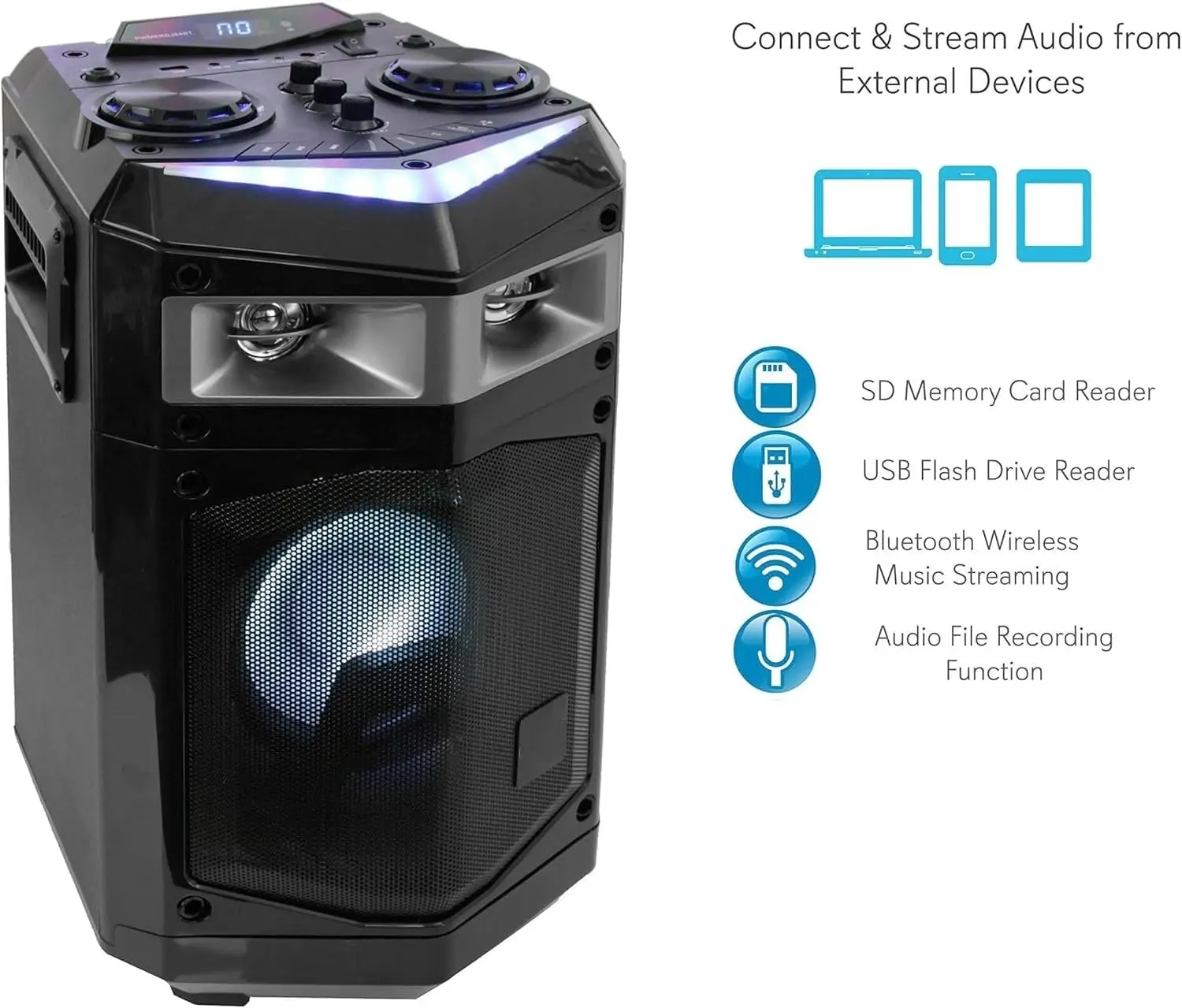 TROLLEY speaker with portable wheels USB BLUETOOTH speakers