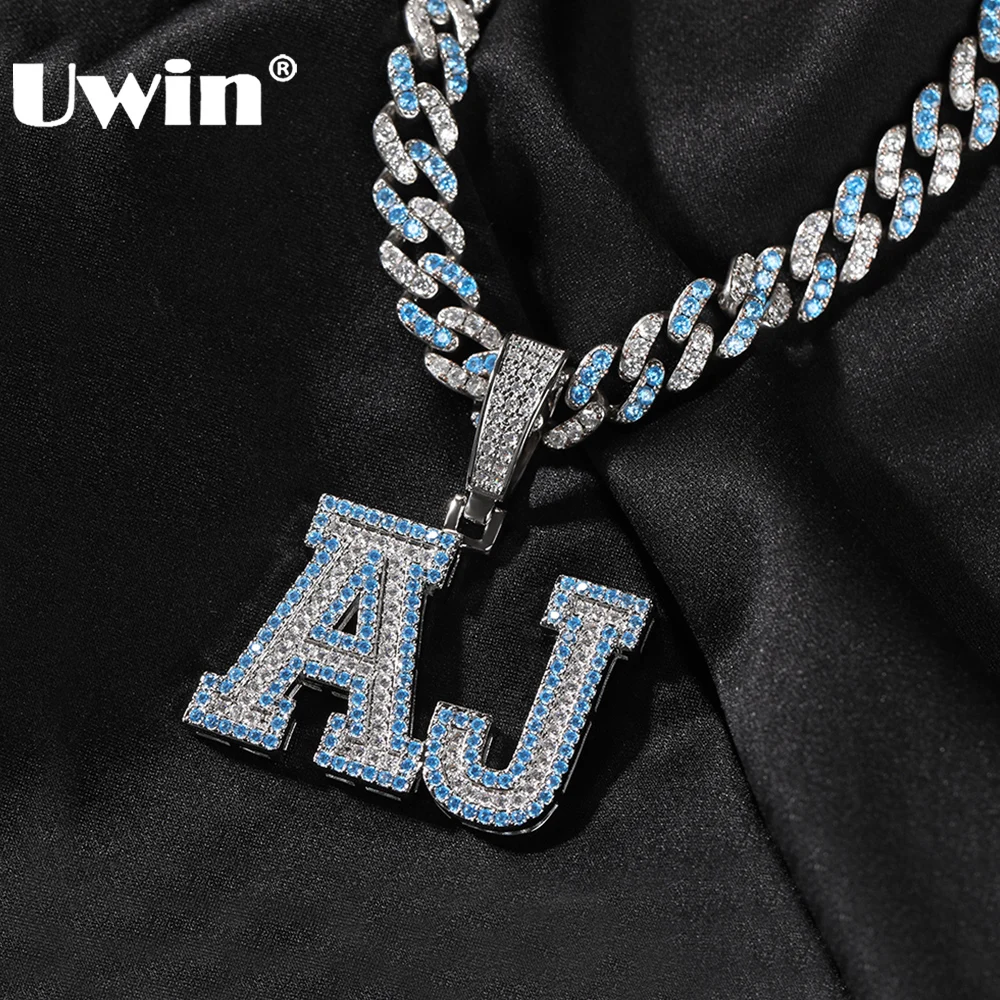 UWIN Custom Regular Script Name Pendent Necklaces Iced Out Baby