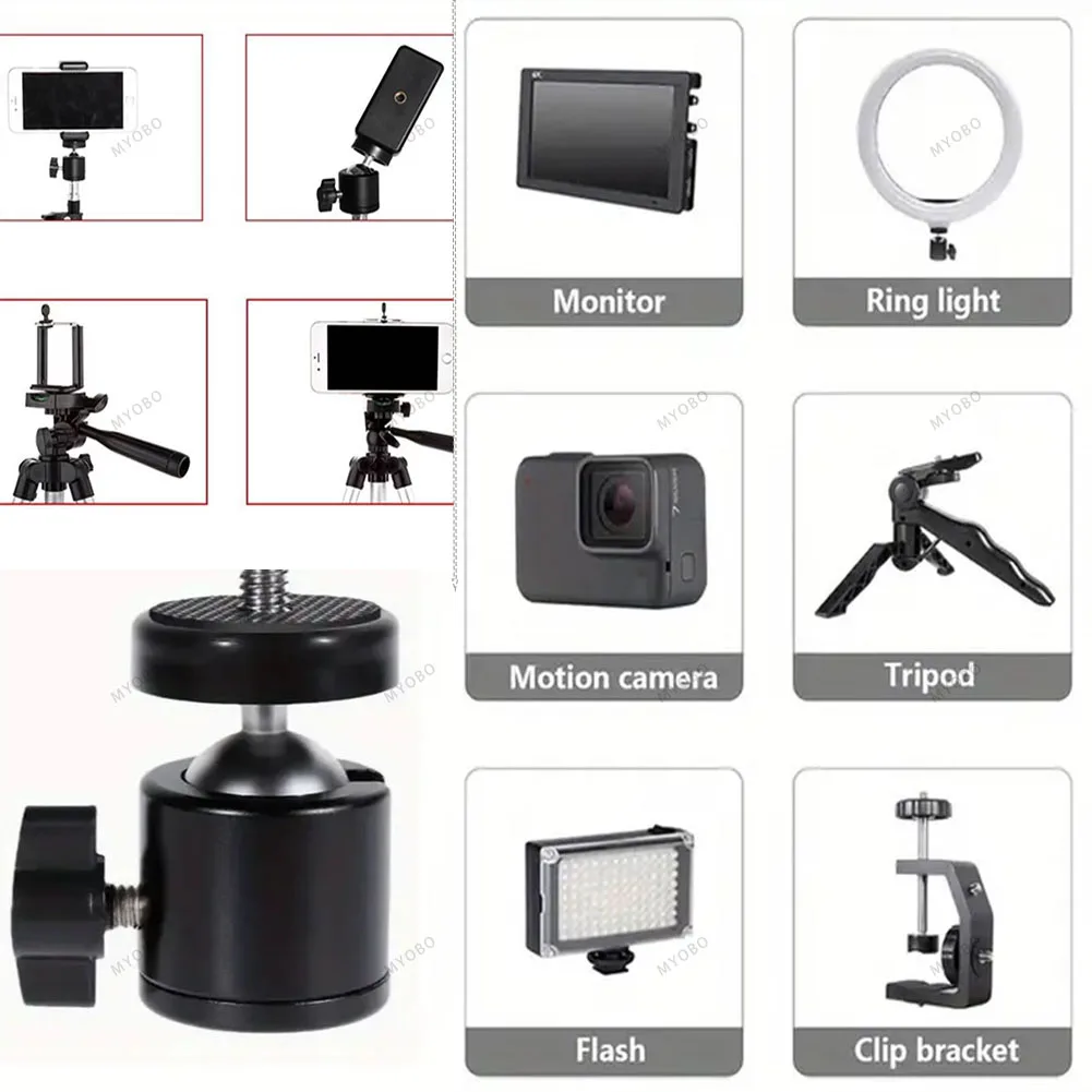 Flashlight Bracket Video Light Hot Shoe 1/4 Tripod Mount Adapter For Smart Phone DSLR DV Cameras