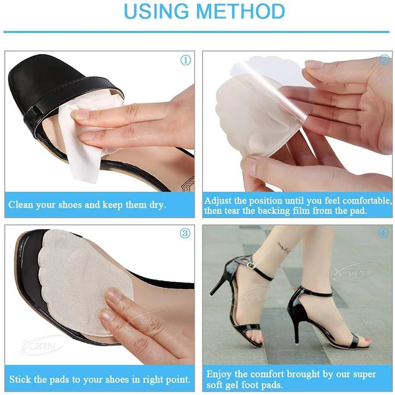High-heeled Anti-slip Insoles Thickened Forefoot Cushion Reduced Size