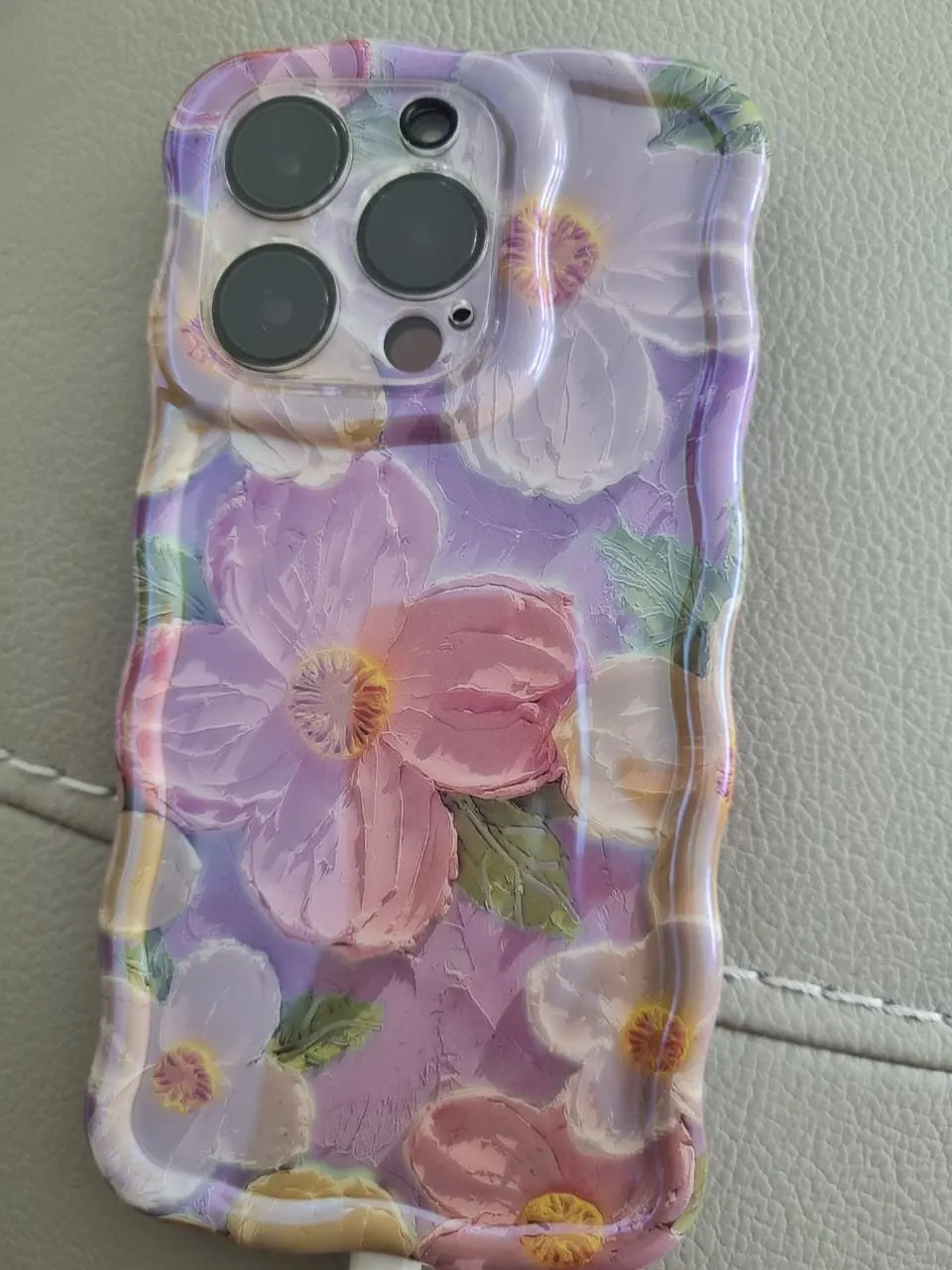 Colorful Retro Oil Painting Print Iphone Case photo review