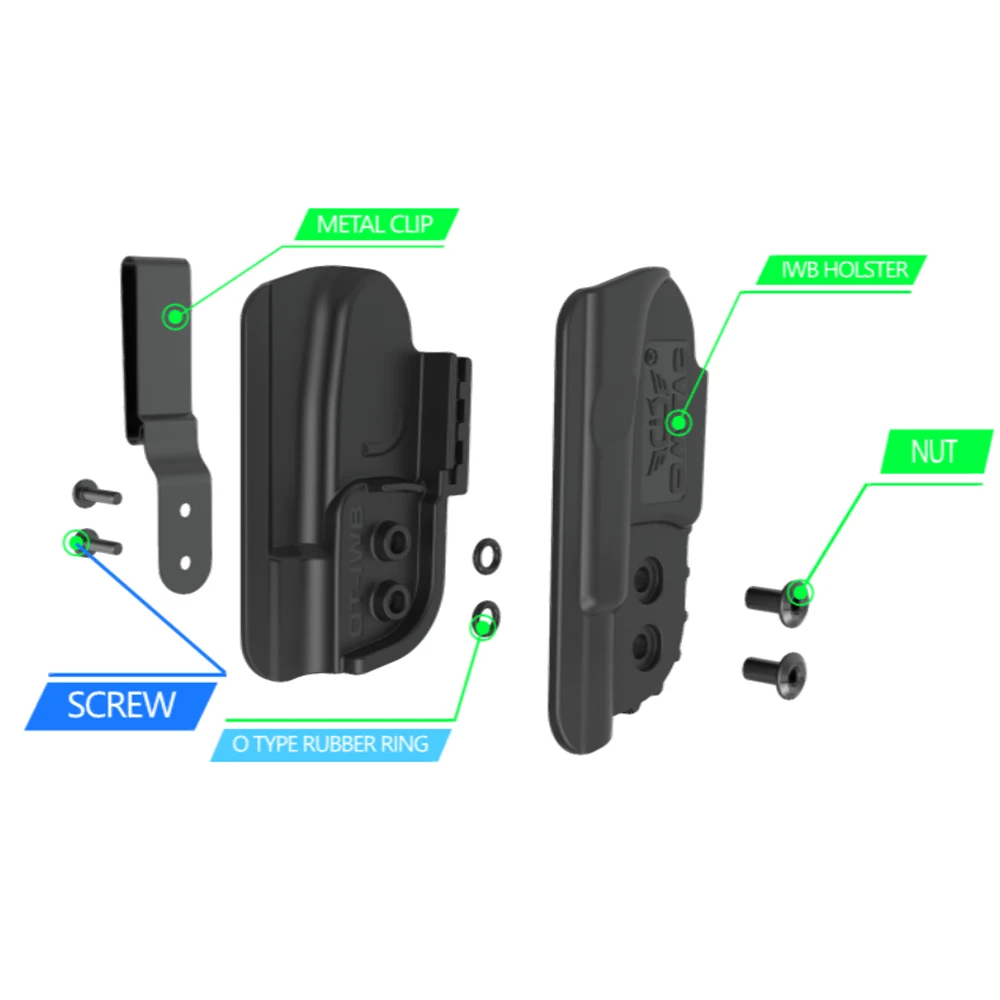 Iwb Glock Holster for Glock 17 Glock 19 Glock 22 Glock26 IWB Holster G22 G26 G17 G19 Gen5 Ambidextrous concealed 9mm Holster 3
