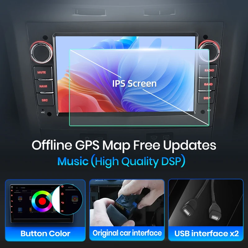 Radio de coche Junsun de 7 pulgadas con Android para Opel Astra H G J Zafira B Corsa C D Antara Vectra Vivaro, CarPlay inalámbrico, Android Auto, navegación GPS, reproductor multimedia, pantalla táctil IPS, WiFi, 4G, DSP, RDS, Bluetooth, FM, AM, SWC, DAB, autoradio, unidad principal estéreo, 2DIN 6