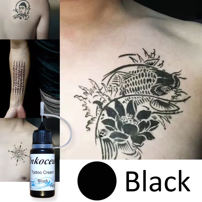 Temporary Tattoo Ink 10ml Liquid Tattoo Paste Black Brown Red Brown henna cones For Temporary Sticker Body Paint tattoo ink