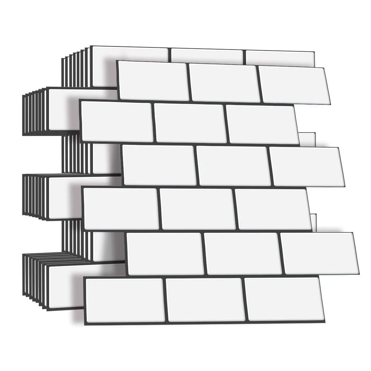 3D Subway Brick Wall Stickers 6