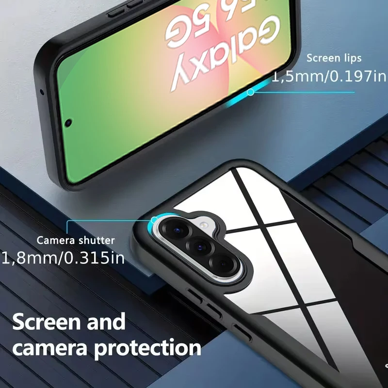 Crystal Clear 360° Protection Shockproof Case with Screen Protector