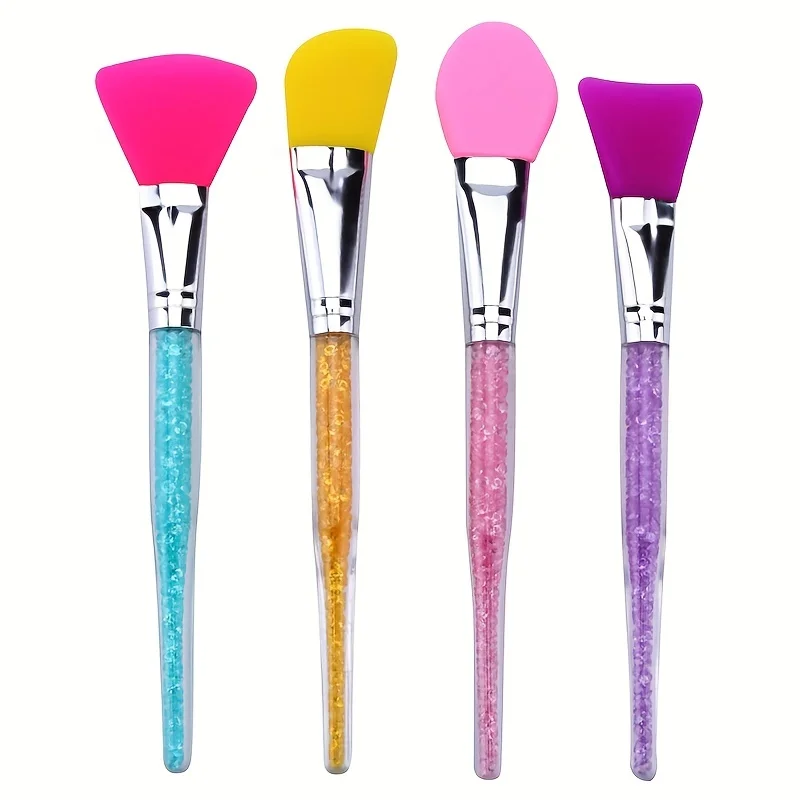 Silicone mask brush soft head rhinestone rod makeup brush beauty soft film film adjusting stick 2pcs makeup brush set makeup brush