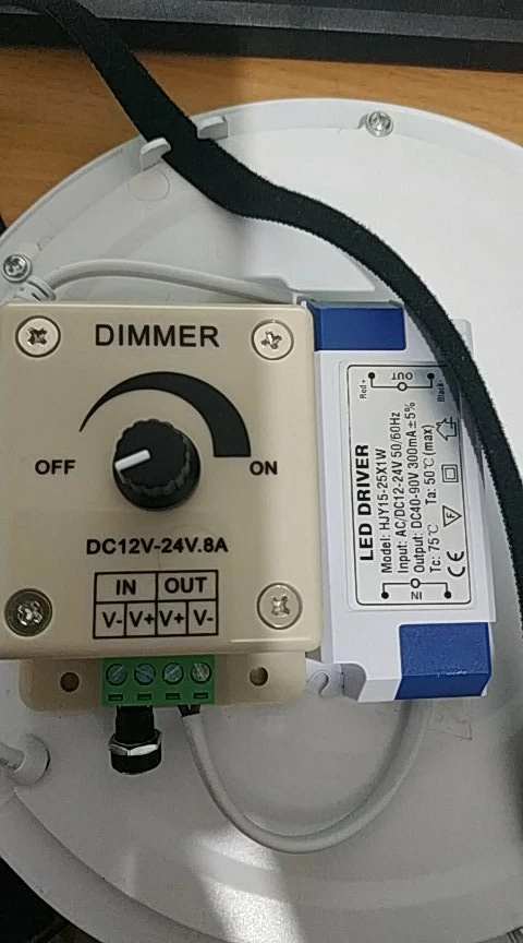 White LED Dimmer Adjustable Brightness Led Strip Controller Switch photo review