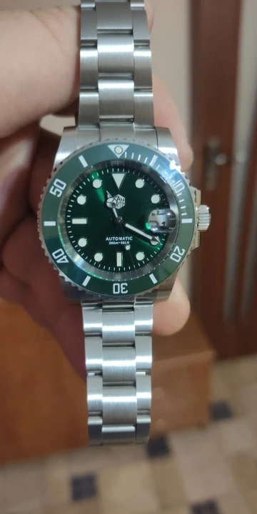 San Martin Diver Water Ghost Luxury Sapphire Crystal Men Automatic Mechanical Watches Ceramic Bezel 20Bar Luminous Date Window
