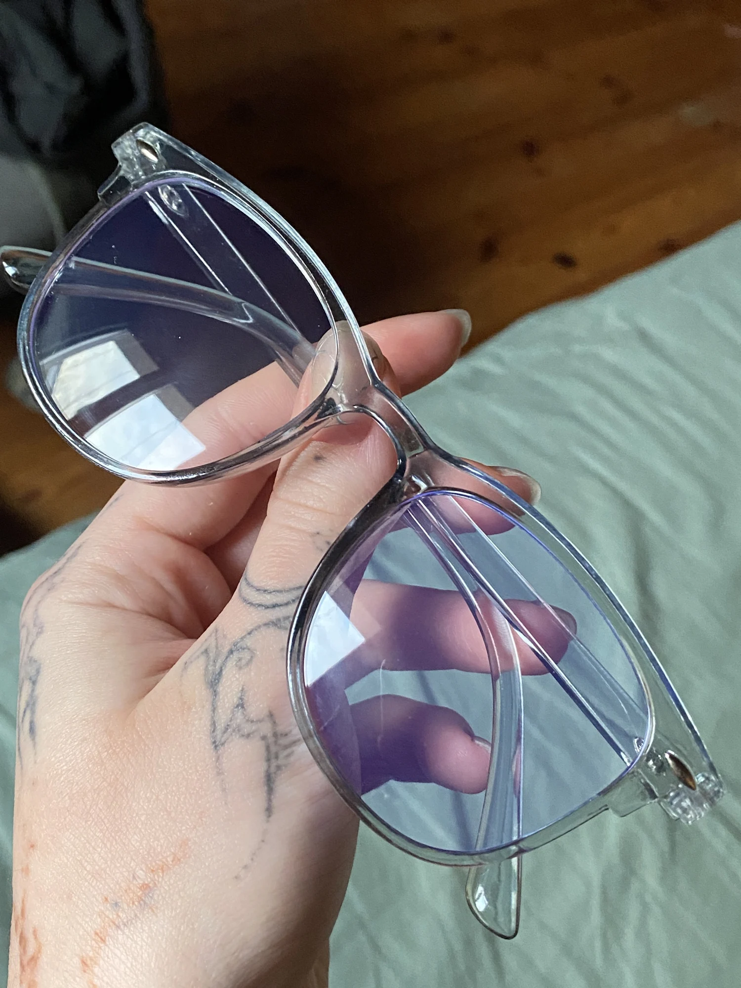 Transparent Computer Glasses Frame Women Men Anti Blue Light Round Eyewear Blocking Glasses Optical Spectacle Eyeglass photo review