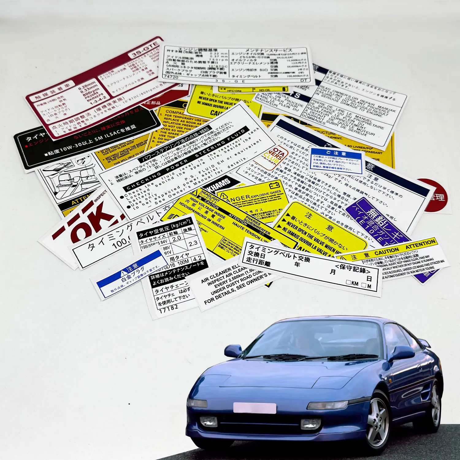 

Наклейки MR2 SW20 89-07 для предупреждения о восстановлении двигателя
