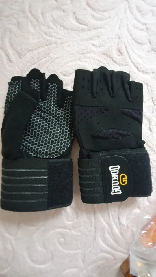 GOUNOD Weightlifting Gloves Wristband Support Breathable Anti-Slip Sports Gym Gloves photo review