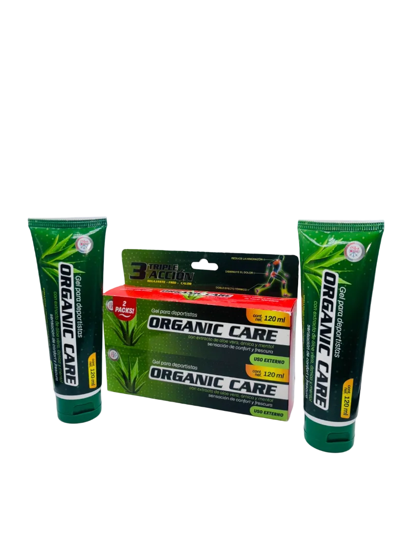 GEL PARA MASAJES ORGANIC CARE CON EXTRACTO DE ÁLOE VERA, ÁRNICA Y MENTOL 2.00 PIEZA(S)