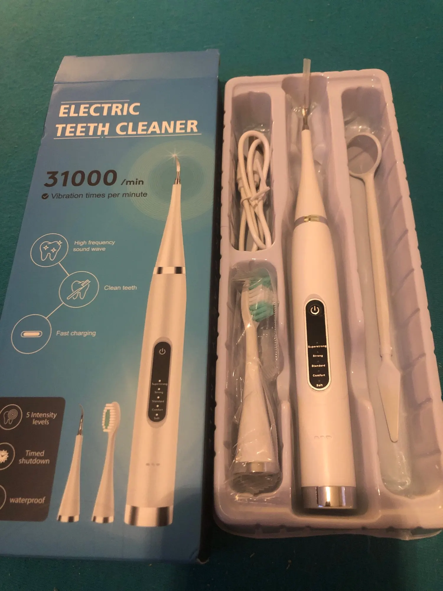 Electric Teeth Whitening Dental Calculus Scaler Plaque Coffee Stain Tartar Removal High Frequency Sonic Toothbrush Teeth Cleaner photo review