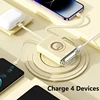 Mini Power Bank 20000mAh Cute Pet Cartoon LED Light Powerbank Built in 4 Cable Portable Charger External Battery Pack Power Bank 5