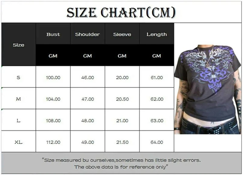 Camiseta Cyber Y2K de los años 2000 para mujer, con estampado de calavera, cuello redondo, manga corta, ropa estética para chicas E, ropa gótica para centro comercial, ropa urbana