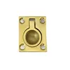 Marine 316 Stainless Steel Brass Plating Hatch Pull Handle with Mounting Screws Round Square Flush Lift Ring for Boat 2