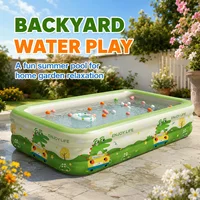 Piscine gonflable de grande taille pour adultes et familles, baignoire de bain, jouets aquatiques pour la plage, l'intérieur et l'extérieur, 1 pièce 5
