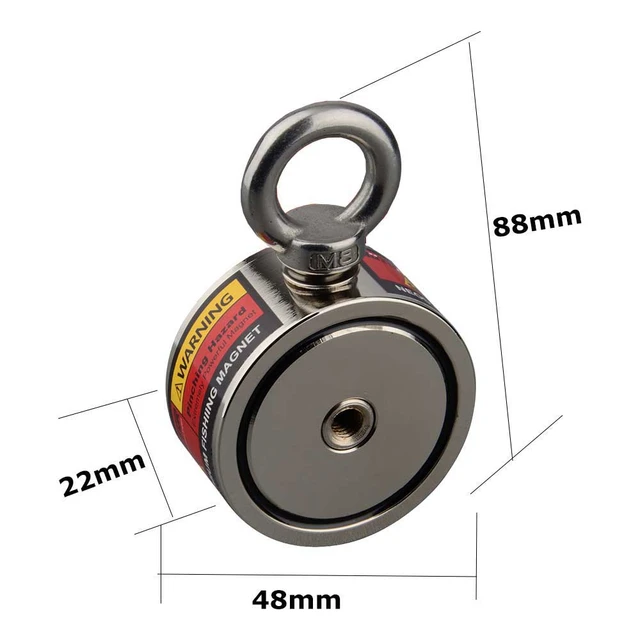 120KG Two Sided Recovery Searching Strong N52 Neodymium Magnet Fishing  Magnets Imanes with 15m Rope Gloves - AliExpress
