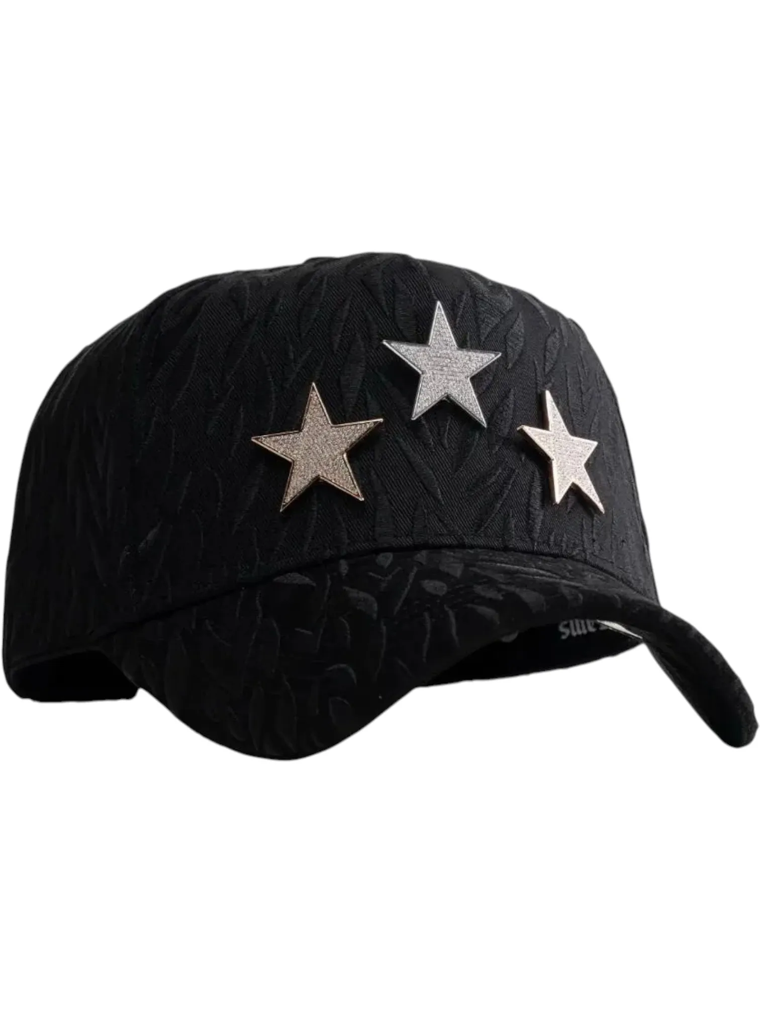 Gorra Barbas Hats rockstar x Ct Negro Ajustable Liso tres estrellas