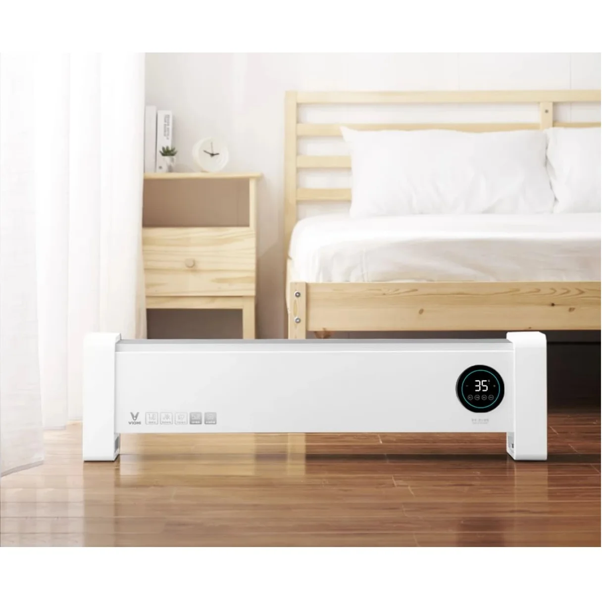 Intelligent electric heater Viomi electric home heater White, 2000W, IPX4,  automatic shut off (vxtj02)