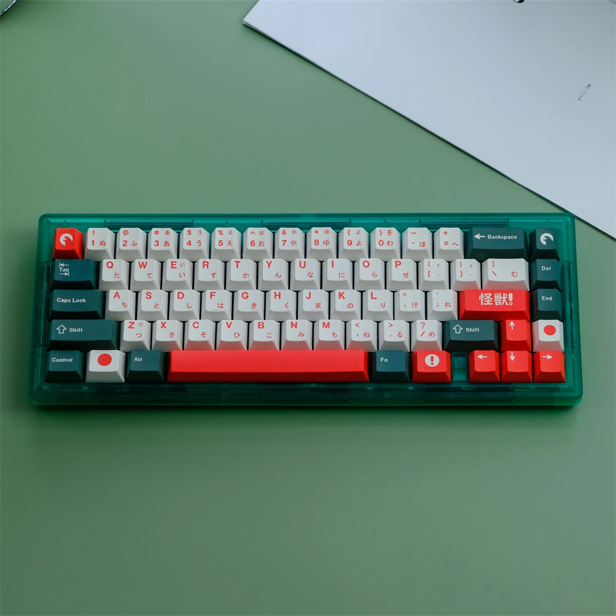 Gmk Kaiju Keycaps Perfil Cereja Pbt Japonês 5-side Sublimação Dye Teclado Mecânico Interruptor mx 1.75u Shi 129 Chaves