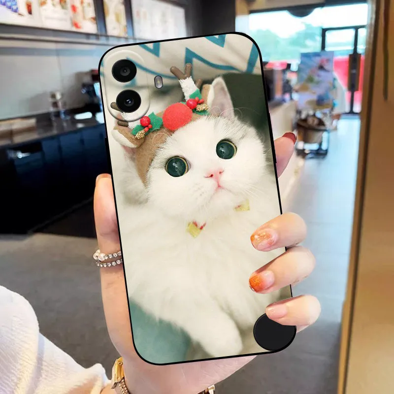 Floral Black Silicone Protective Bumper Case - Soft TPU Cover