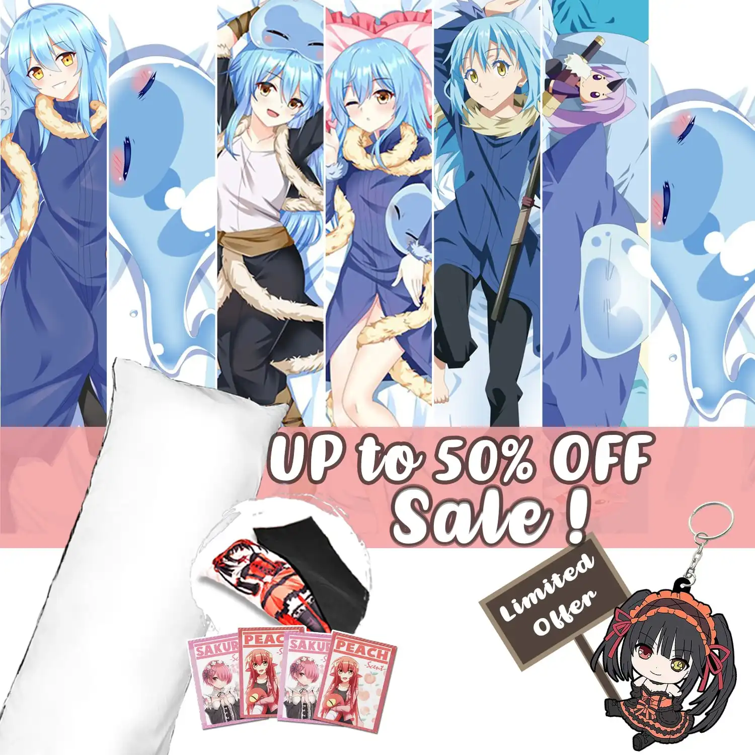 Rimuru Tempest That Time I Got Reincarnated as a Slime Dakimakura Anime  Body Pillow Case 21116 Female Christmas –