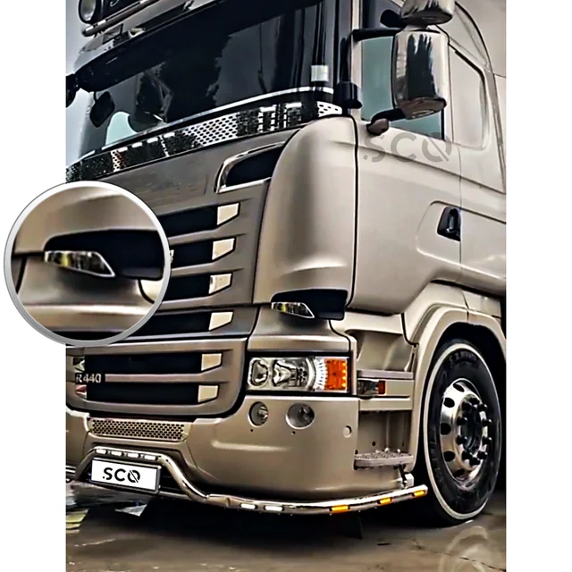 Für Scania Streamline Klimaanlage Vent Trim Edelstahl Zubehör 2Pcs Lkw  Änderung Zubehör für Scania
